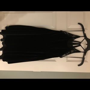 black velvet free people dress